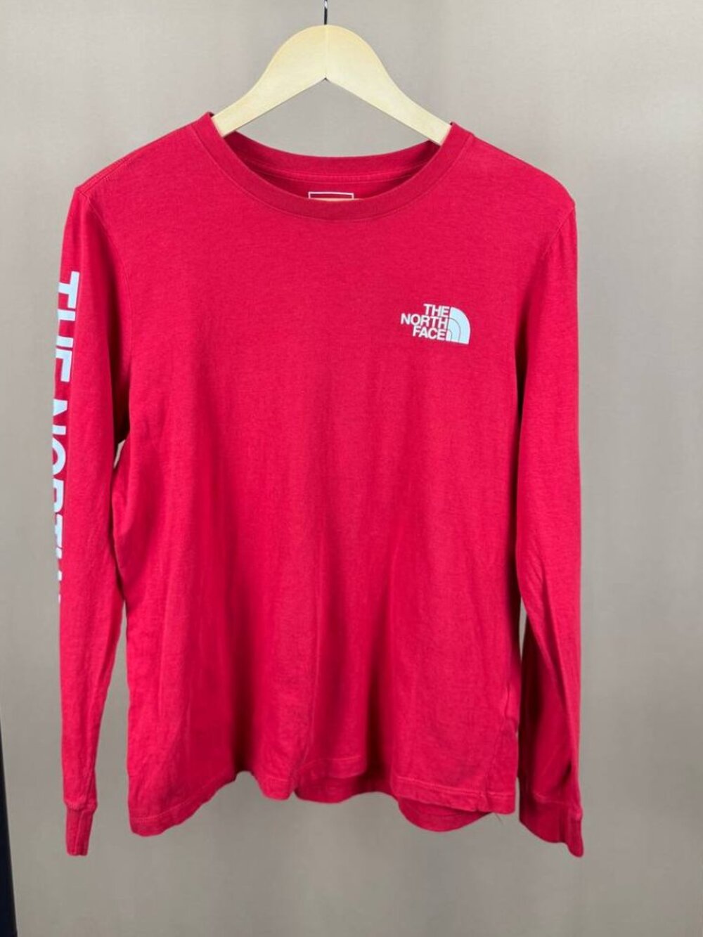 The North Face Red Logo Long Sleeve Shirt Women’s M